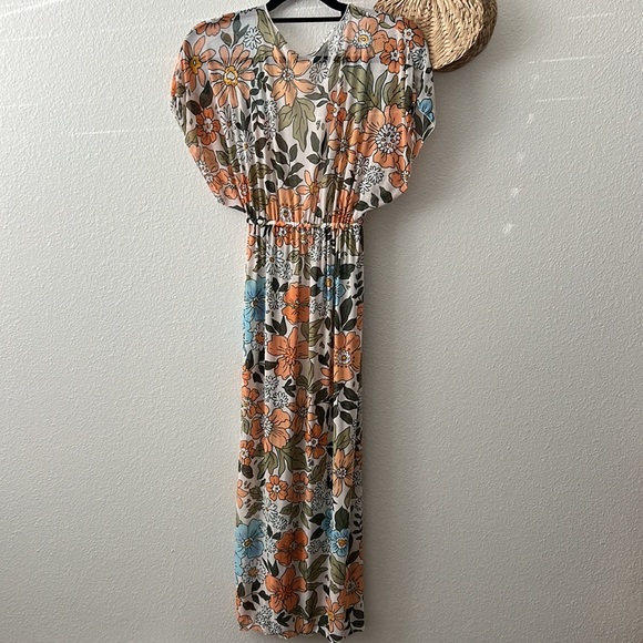 Stylish Swimwear Floral Maxi Coverup - Picture 4 of 14